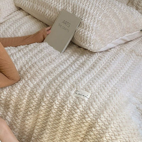 Cloud Cozy Fluffy Textured Bedding Set -Bedding- Delicors