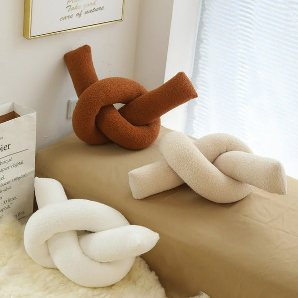 Coffee Time Knot Boucle Cushion Collection -- Delicors