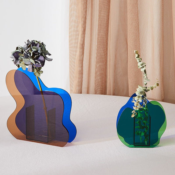 Colourful Nordic Irregular Acrylic Vase Collection -Vase- Delicors