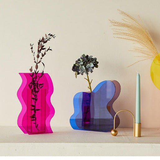 Colourful Nordic Irregular Acrylic Vase Collection -Vase- Delicors