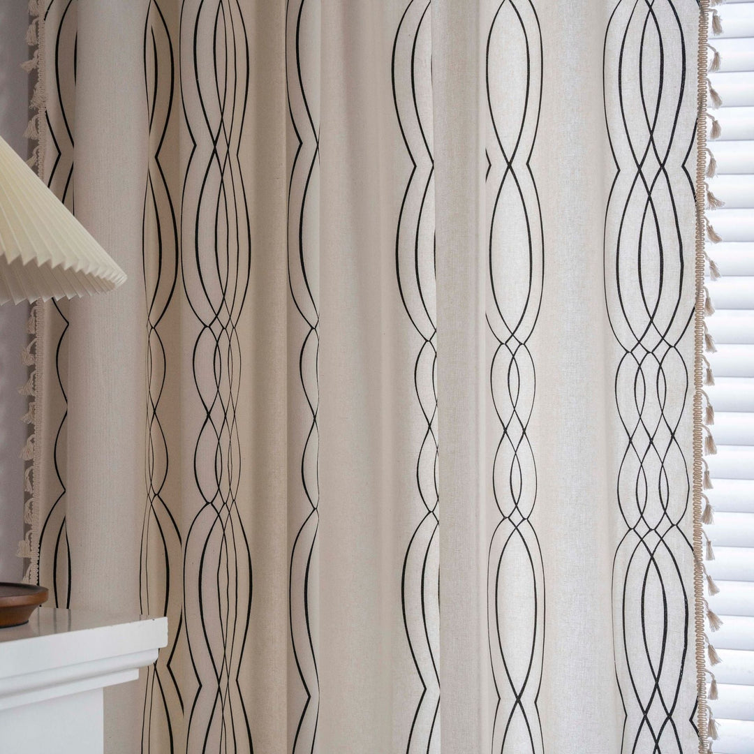 Contemporary Wave Curtain -Curtain- Delicors