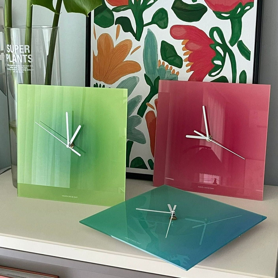 Cool Gradient Acrylic Clock Collection -clock- Delicors