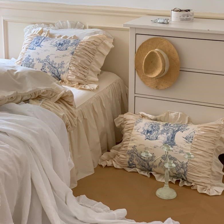 Courtly Blue Quilt Cover Set -Bedding- Delicors