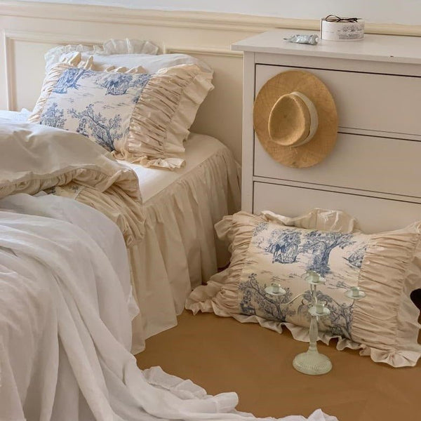 Courtly Blue Quilt Cover Set -Bedding- Delicors