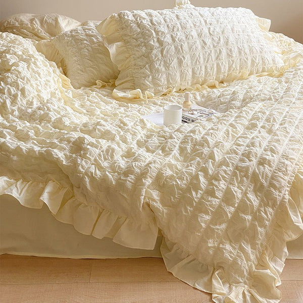 Cream Puff Quilt Cover Set -Bedding- Delicors