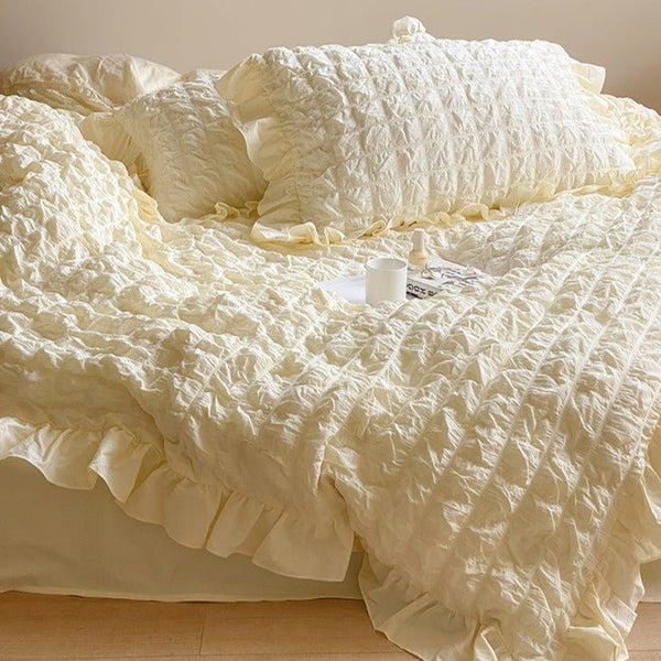 Cream Puff Quilt Cover Set -Bedding- Delicors