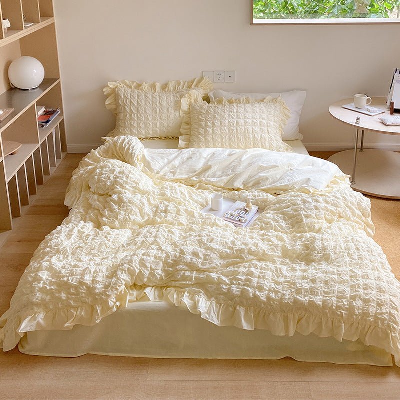 Cream Puff Quilt Cover Set -Bedding- Delicors
