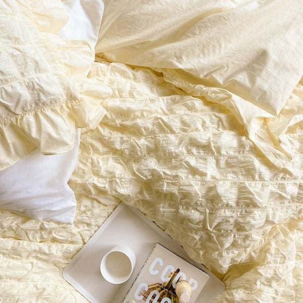 Cream Puff Quilt Cover Set -Bedding- Delicors