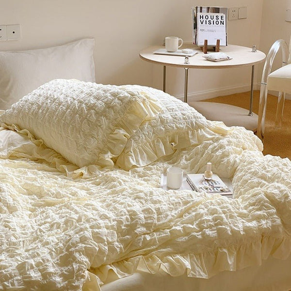 Cream Puff Quilt Cover Set -Bedding- Delicors