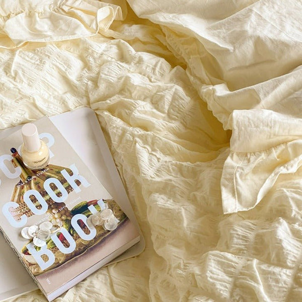 Cream Puff Quilt Cover Set -Bedding- Delicors