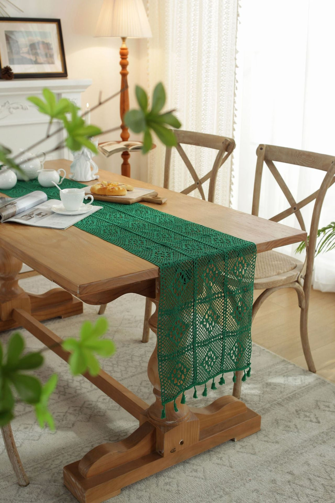 Crochet Patchwork Table Runner -Table Runner- Delicors