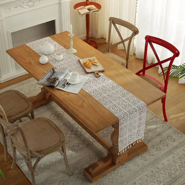 Crochet Patchwork Table Runner -Table Runner- Delicors