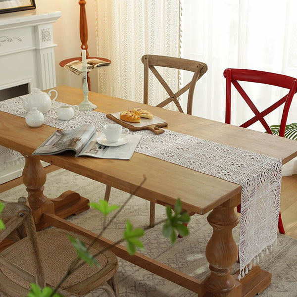 Crochet Patchwork Table Runner -Table Runner- Delicors