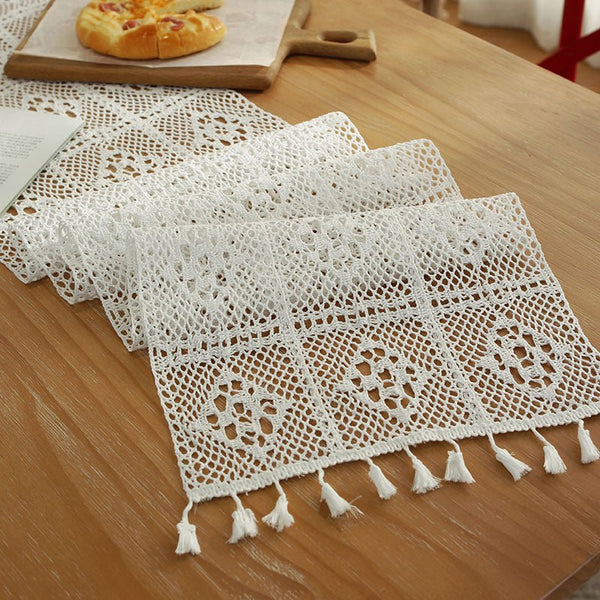 Crochet Patchwork Table Runner -Table Runner- Delicors