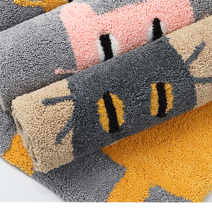 Curious Cat Bath Mat -Bath Mats & Rugs- Delicors