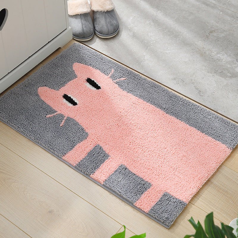 Curious Cat Bath Mat -Bath Mats & Rugs- Delicors