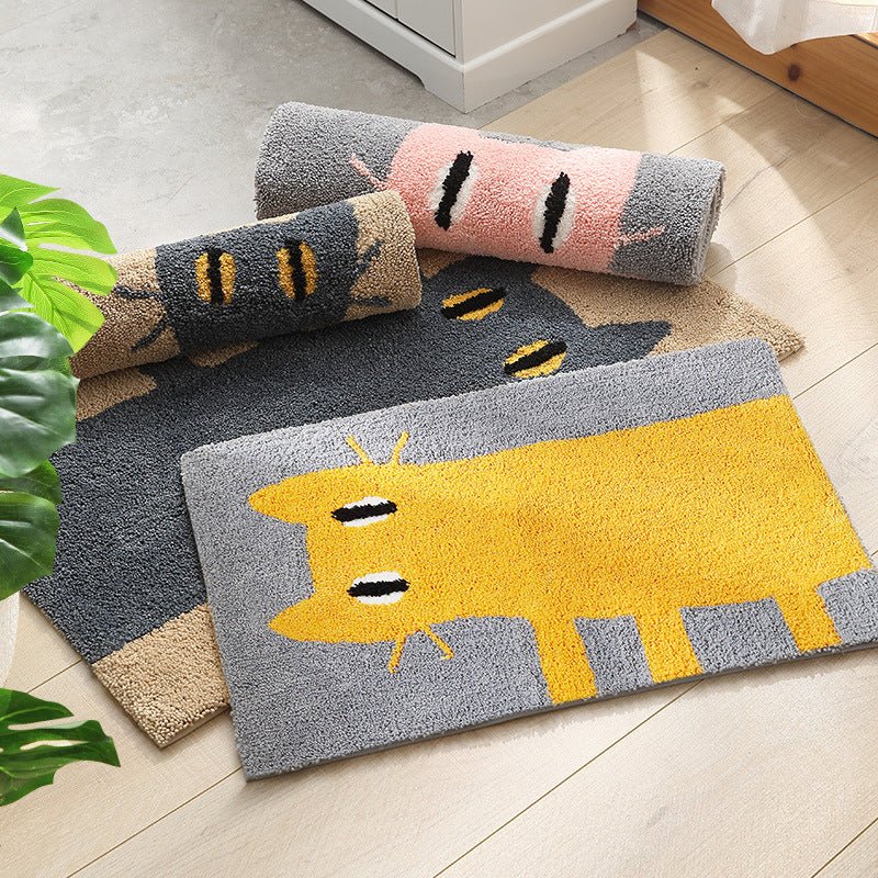 Curious Cat Bath Mat -Bath Mats & Rugs- Delicors