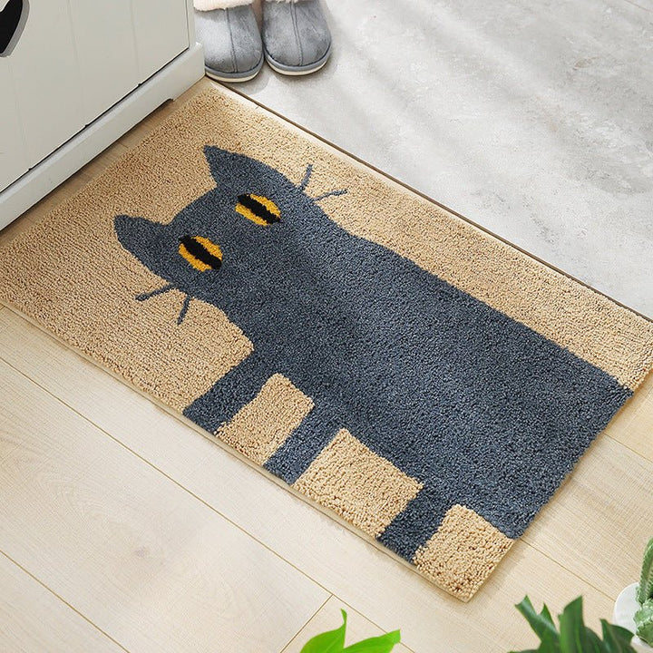 Curious Cat Bath Mat -Bath Mats & Rugs- Delicors
