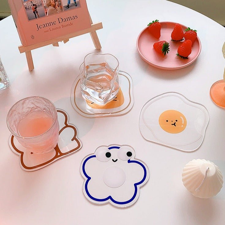 Cute Transparent Acrylic Coasters Collection -- Delicors