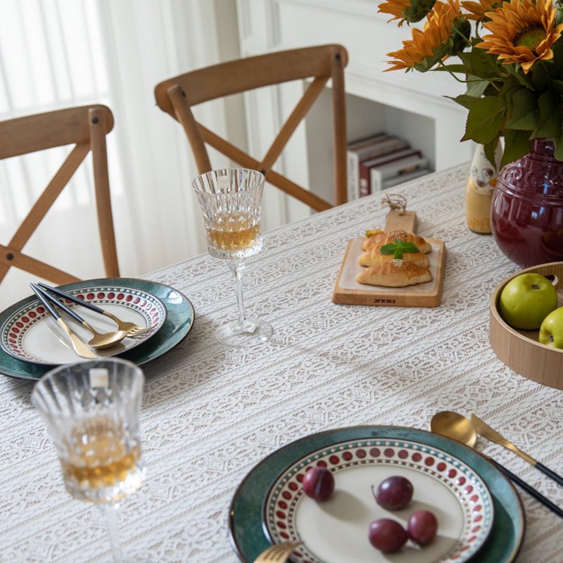 Dahlia Doily Floral Lace Table Cloth -Table Cloth- Delicors