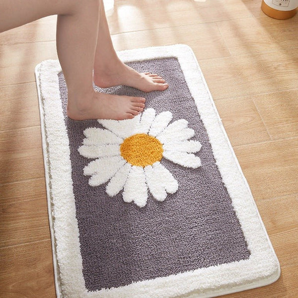 Daisy Petal Bath Mat Collection -- Delicors