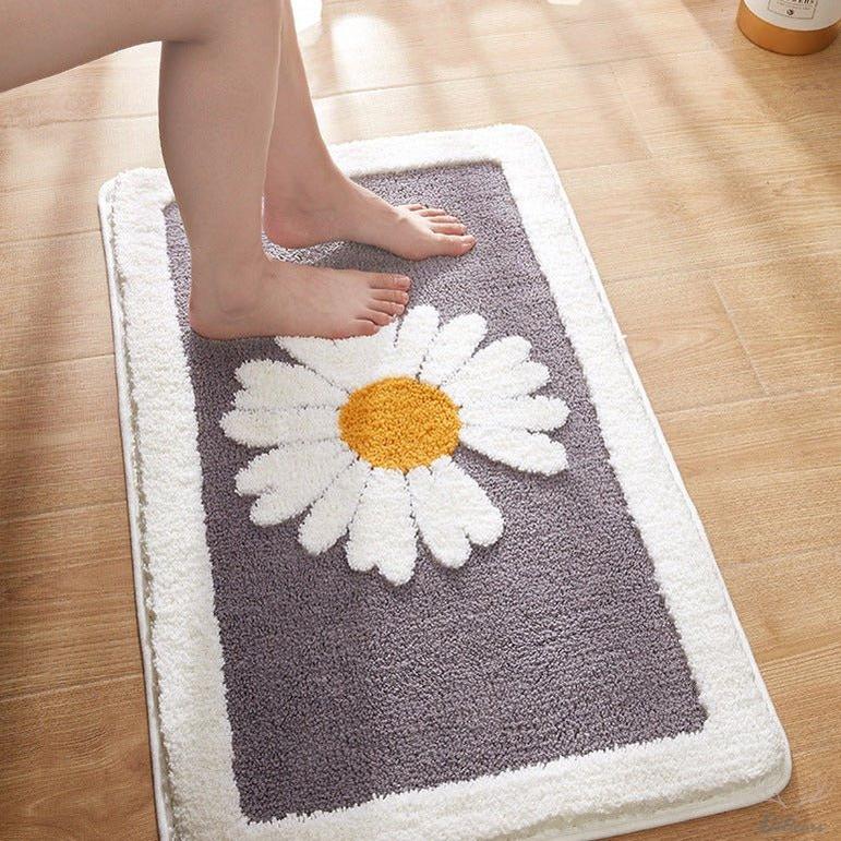 Daisy Petal Bath Mat Collection -- Delicors
