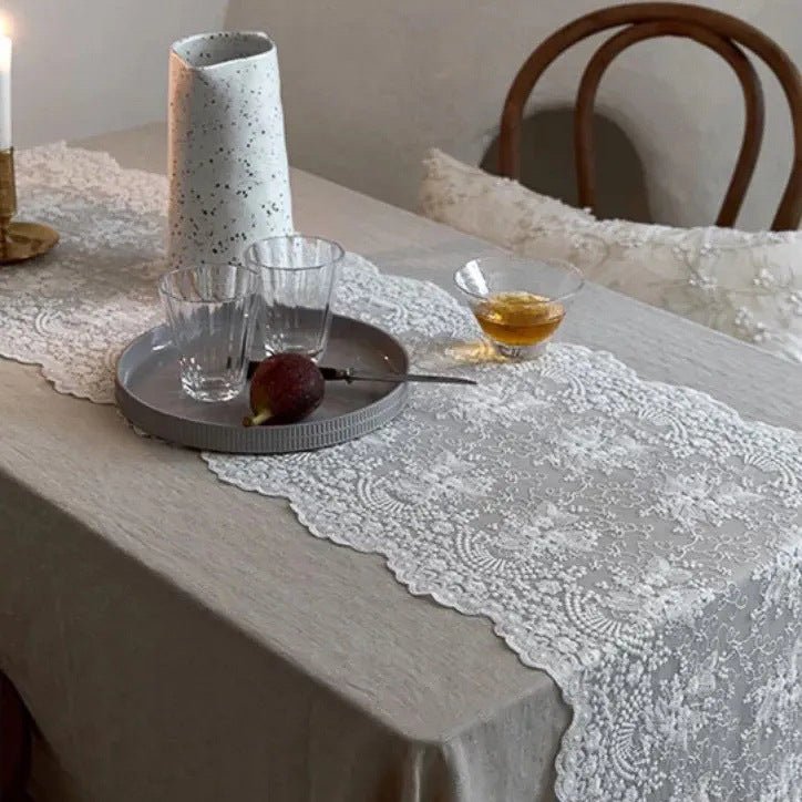Decadent Flower Lace Table Runner -- Delicors
