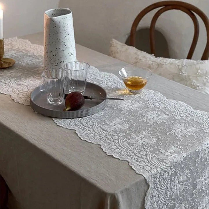 Decadent Flower Lace Table Runner -- Delicors