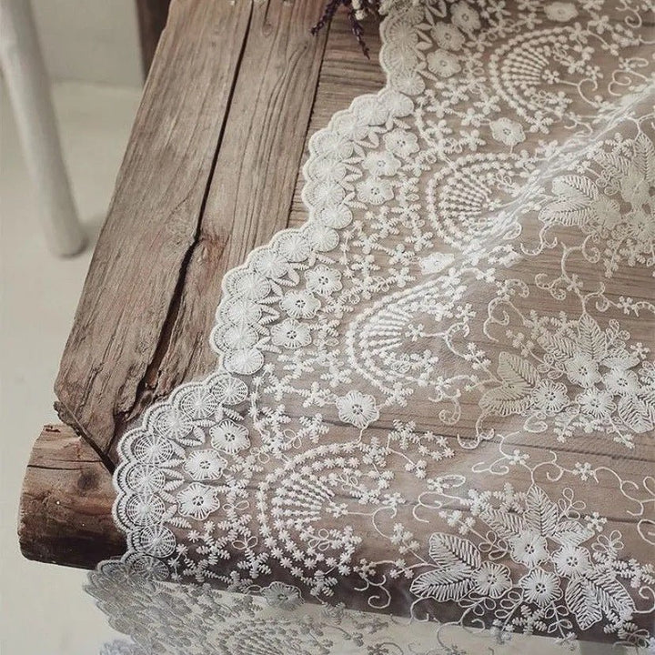 Decadent Flower Lace Table Runner -- Delicors
