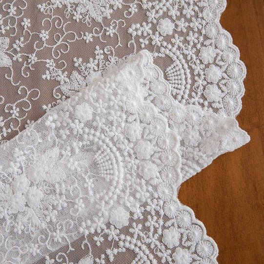 Decadent Flower Lace Table Runner -- Delicors