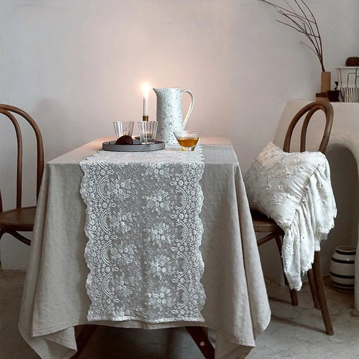 Decadent Flower Lace Table Runner -- Delicors