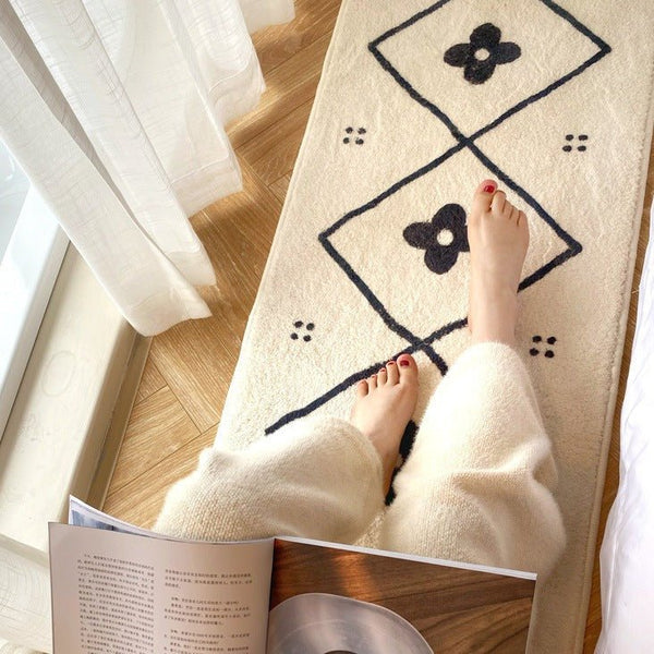 Diamond Flower Floor Mat -Bath Mats & Rugs- Delicors