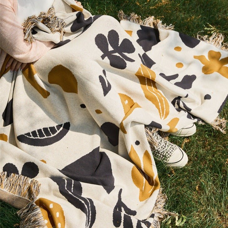 Earth Collage Blanket -Throw- Delicors