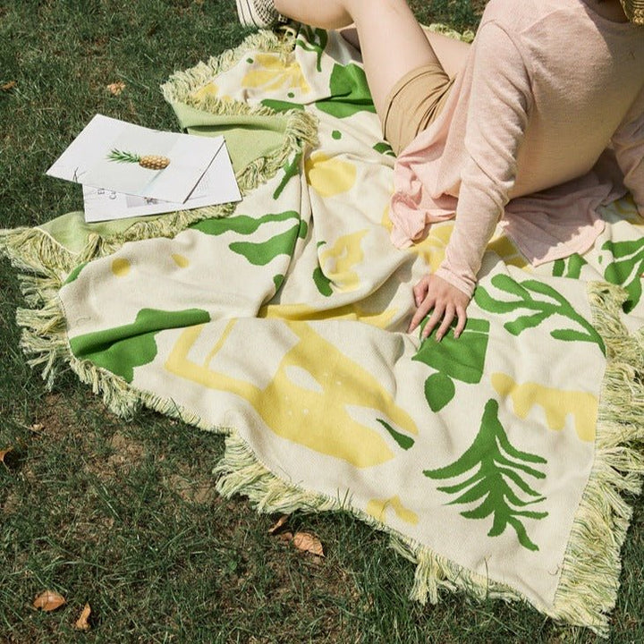 Earth Collage Blanket -Throw- Delicors