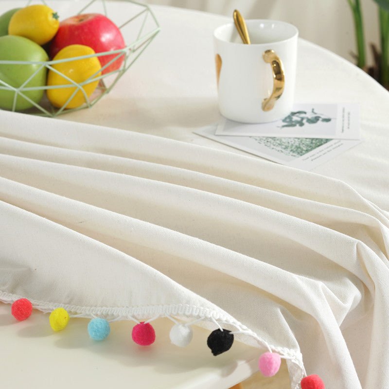 Fiesta White Tablecloth -Table Cloth- Delicors