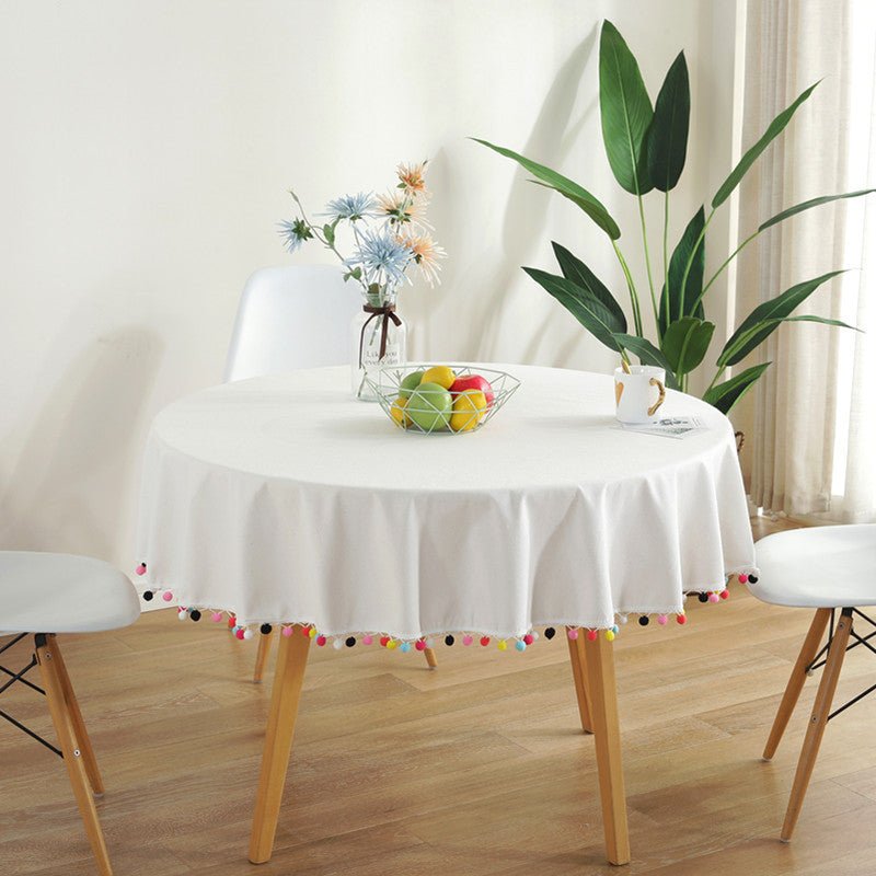 Fiesta White Tablecloth -Table Cloth- Delicors