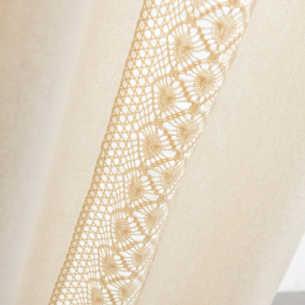 Fiore Di Latte Beige Curtain -- Delicors