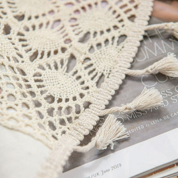 Fiore Di Latte Beige Curtain -- Delicors
