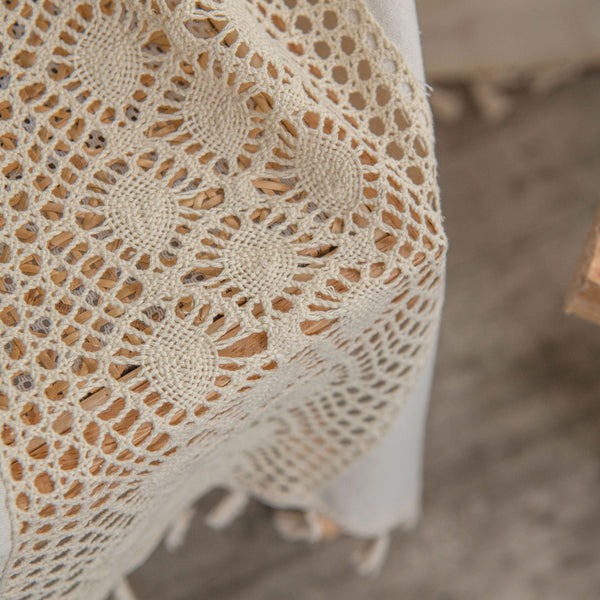 Fiore Di Latte Beige Curtain -- Delicors