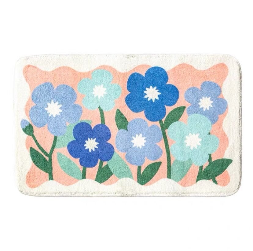 Floral Bath Mat Collection -Bath Mats & Rugs- Delicors