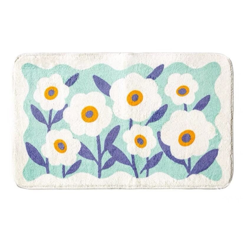 Floral Bath Mat Collection -Bath Mats & Rugs- Delicors