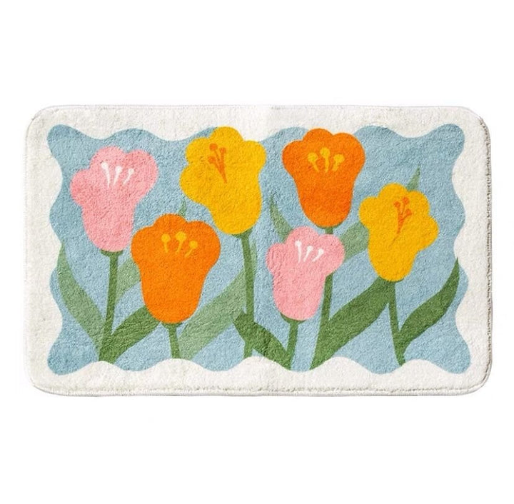 Floral Bath Mat Collection -Bath Mats & Rugs- Delicors