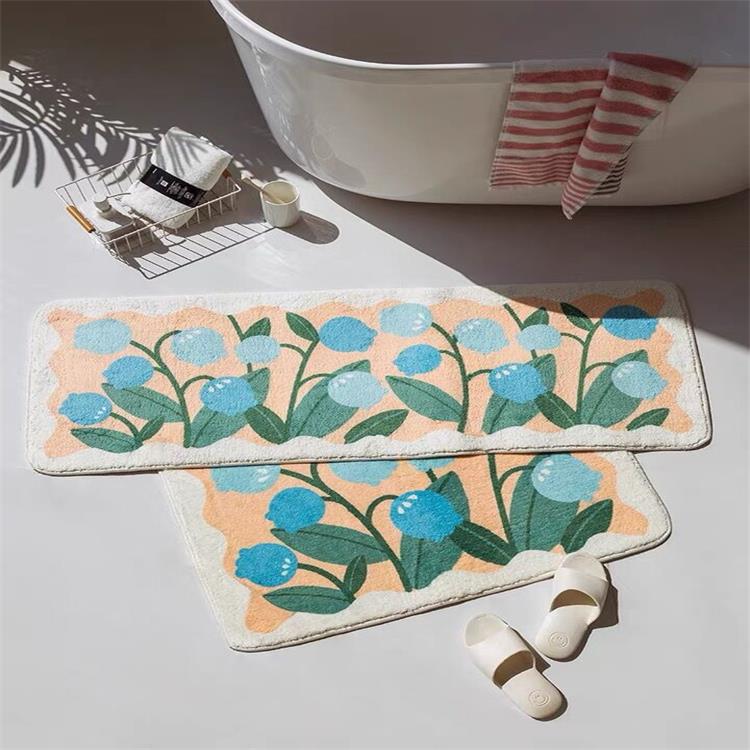 Floral Floor Mat Collection -Bath Mats & Rugs- Delicors