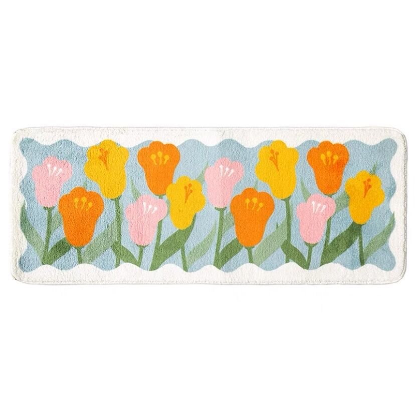 Floral Floor Mat Collection -Bath Mats & Rugs- Delicors