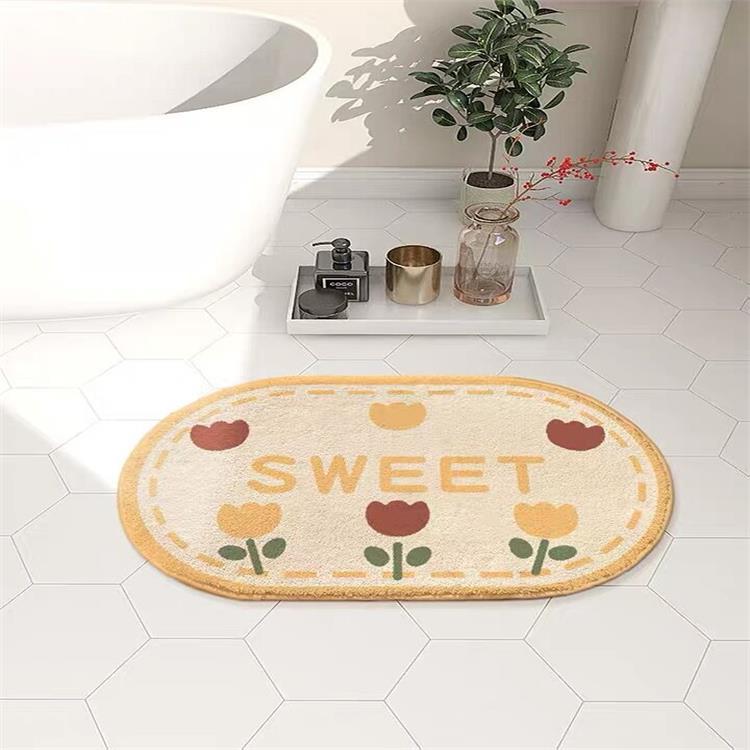 Floral Phrases Mat -Bath Mats & Rugs- Delicors