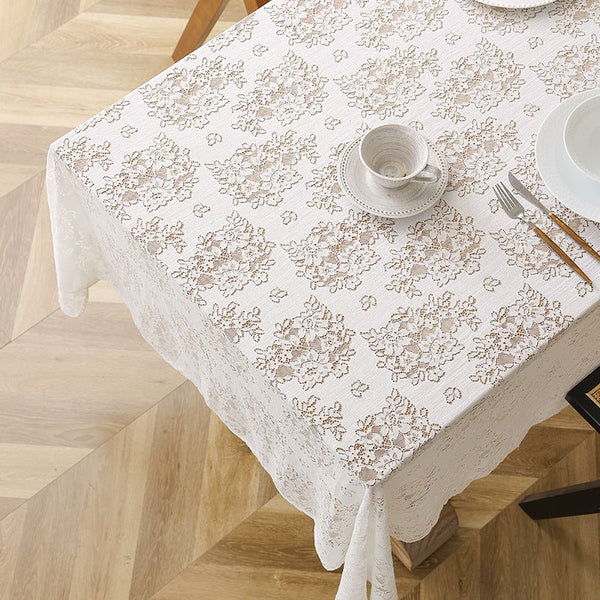 Flower Bouquet Lace Table Cloth -Table Cloth- Delicors