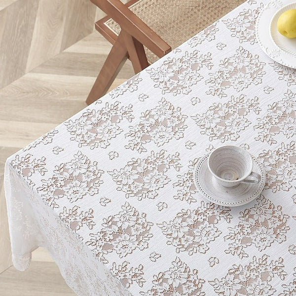 Flower Bouquet Lace Table Cloth -Table Cloth- Delicors