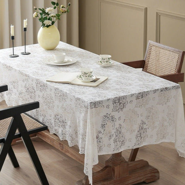 Flower Bouquet Lace Table Cloth -Table Cloth- Delicors