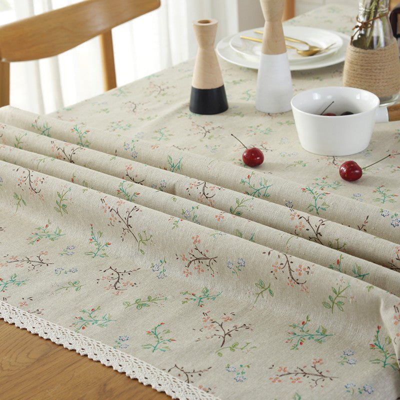 Flower Bouquet Muslin Table Cloth -Table Cloth- Delicors