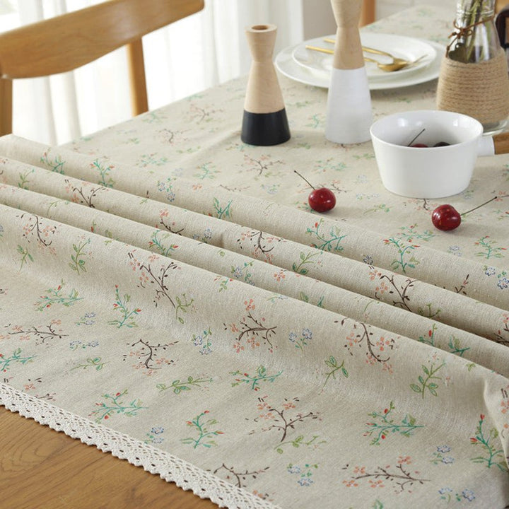 Flower Bouquet Muslin Table Cloth -Table Cloth- Delicors